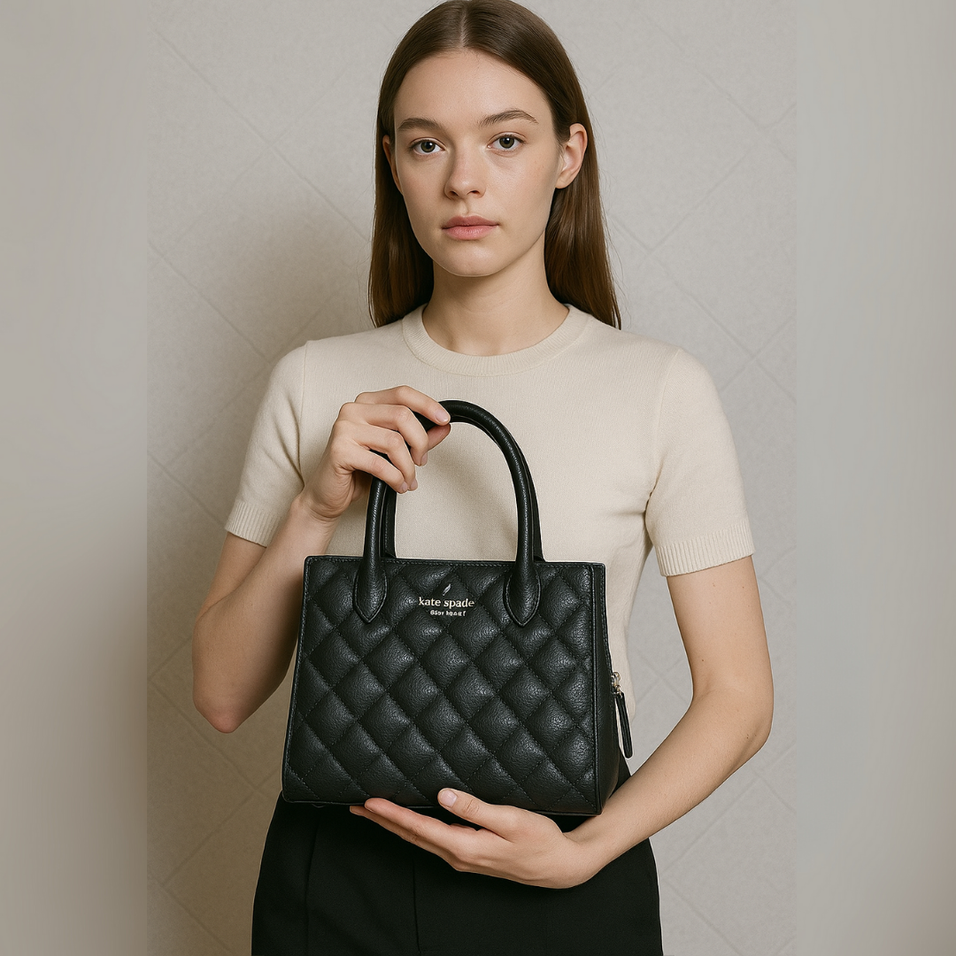 Aurora Luxe Bag Quilted Tote HandBag for Women-Elegant PU Leather Handbag