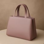 Elegant Brown Leather Handbag with Silver GG Logo | Luxury Women's Tote