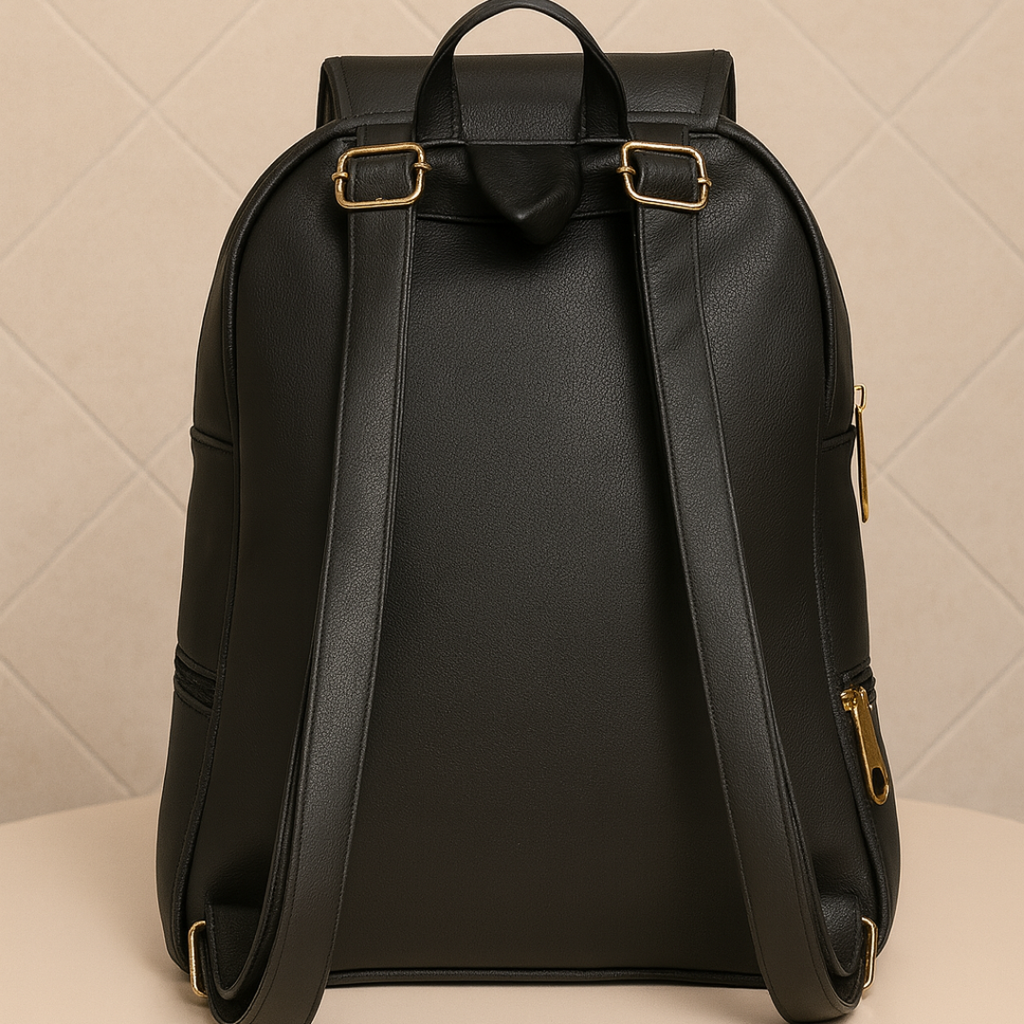 Premium Vegan Leather Backpacks with Gold Detailing – Stylish & Functional
