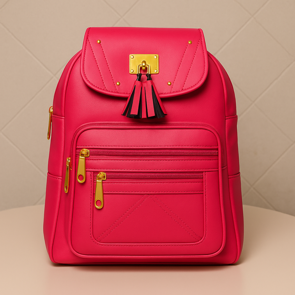 Premium Vegan Leather Backpacks with Gold Detailing – Stylish & Functional