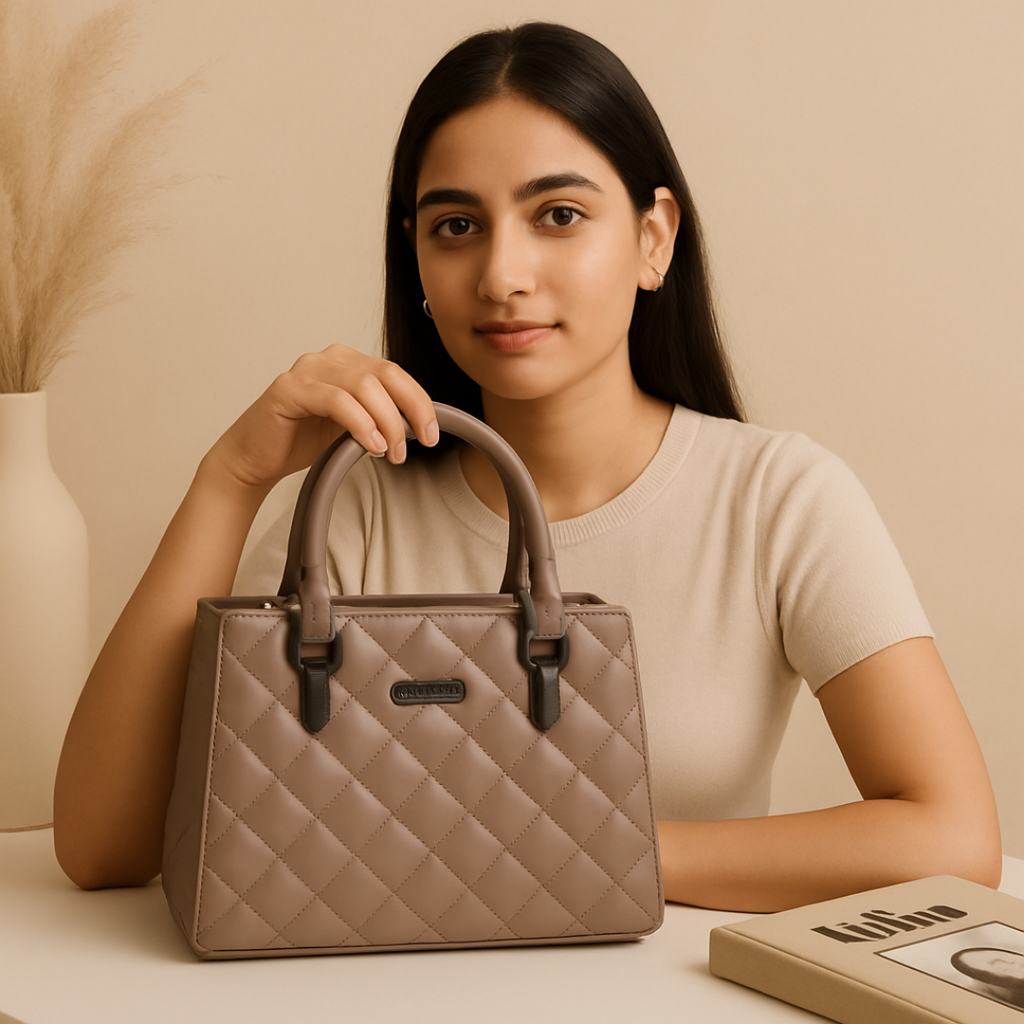 Aurora Luxe Bag Quilted Tote HandBag for Women-Elegant PU Leather Handbag