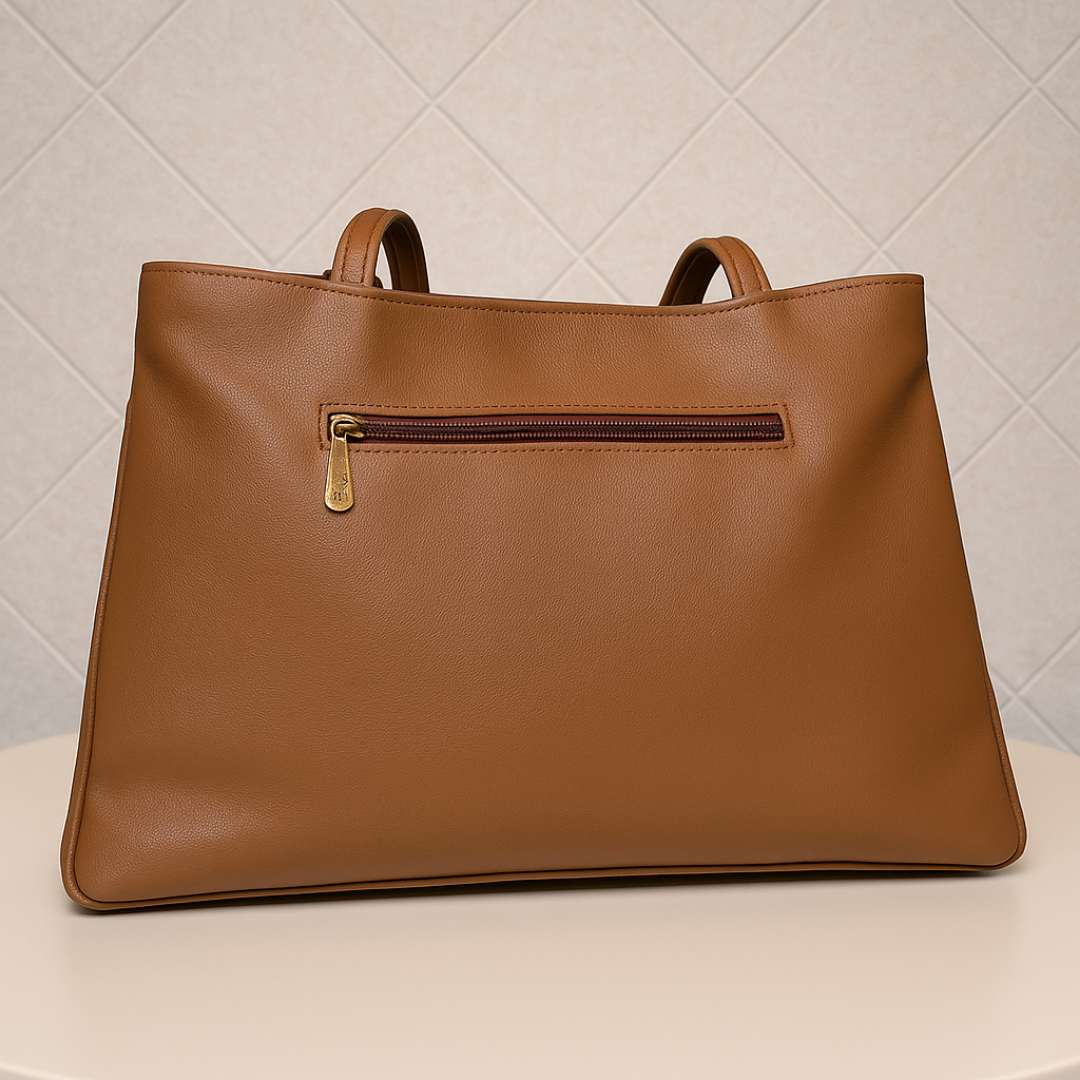 Blush Structured Tote Handbag For Women