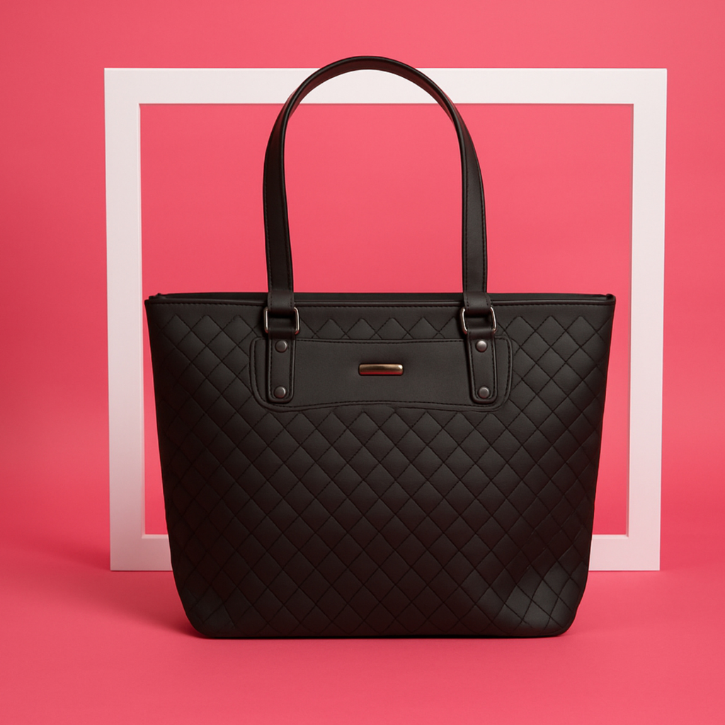 Elegant Black Quilted Handbag for Women