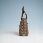 Classic Tan Printed Tote Handbag