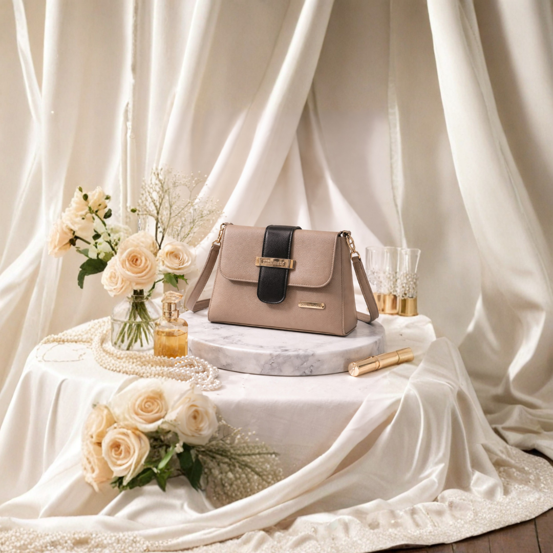 Tan Ladies Mini Sling Bag