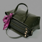 Green Croc-Texture Women’s Tote Bag