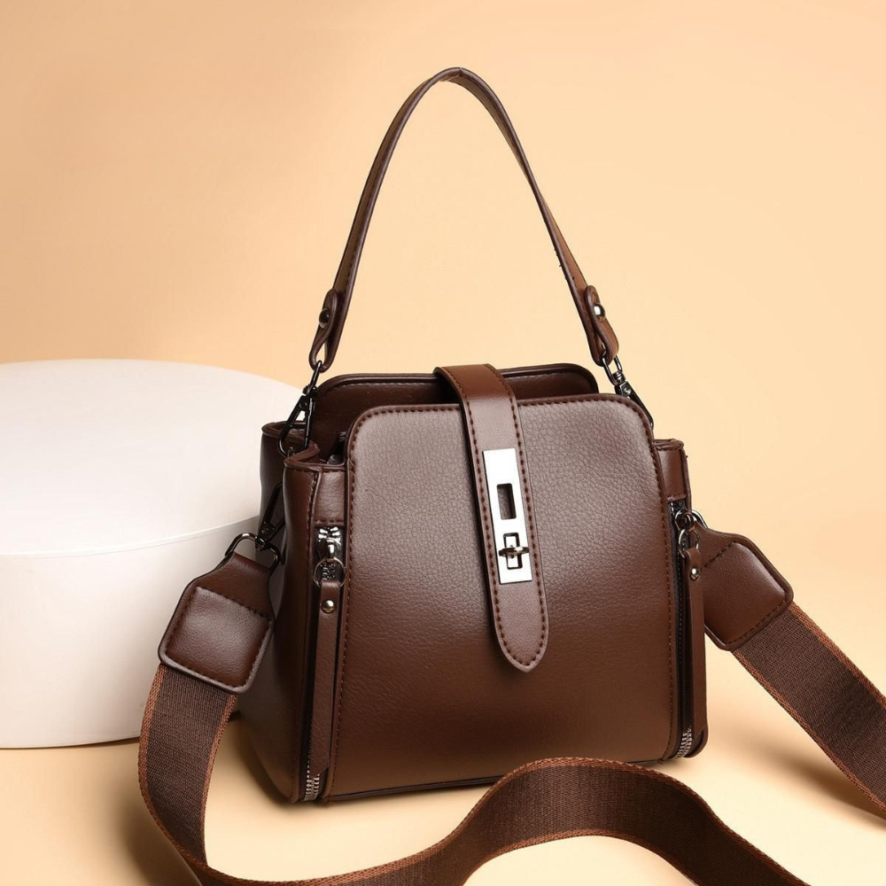 Classy Double Belt Sling Bag | Premium Wide-Strap Crossbody for Women
