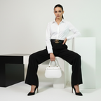White Elegance Top-Handle Bag