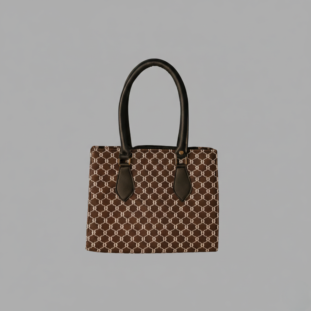 Premium Brown Designer Pattern Office & Daily Use Handbag