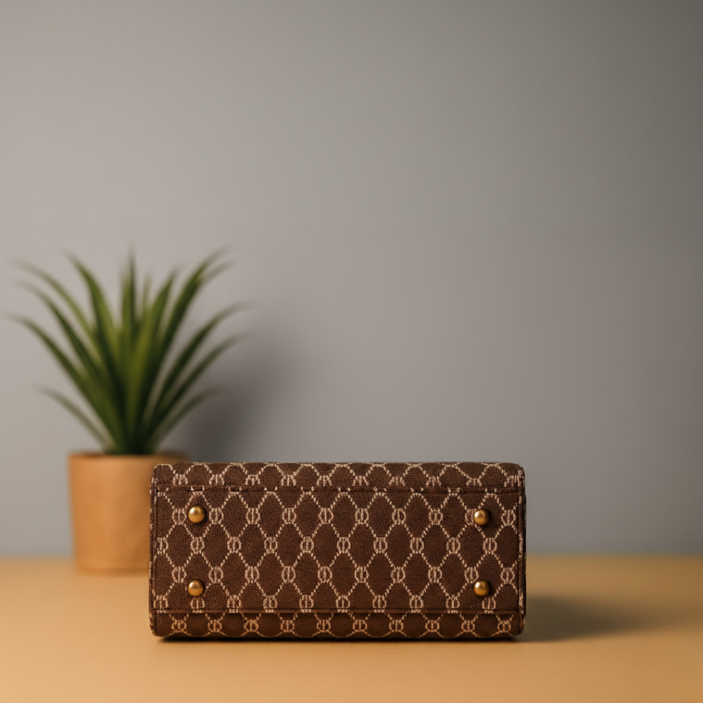 Premium Brown Designer Pattern Office & Daily Use Handbag